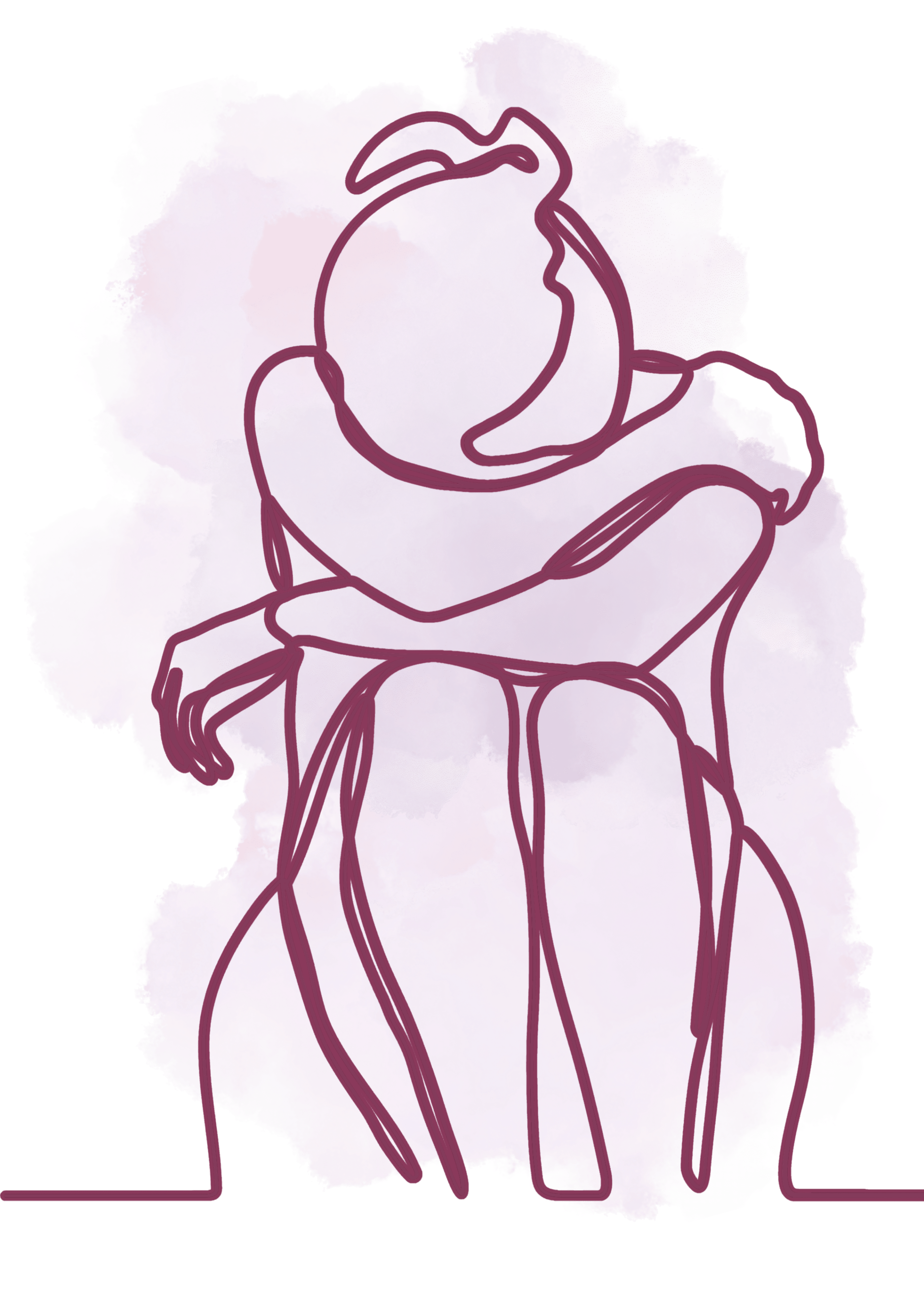 Body Line drawing of a woman's body