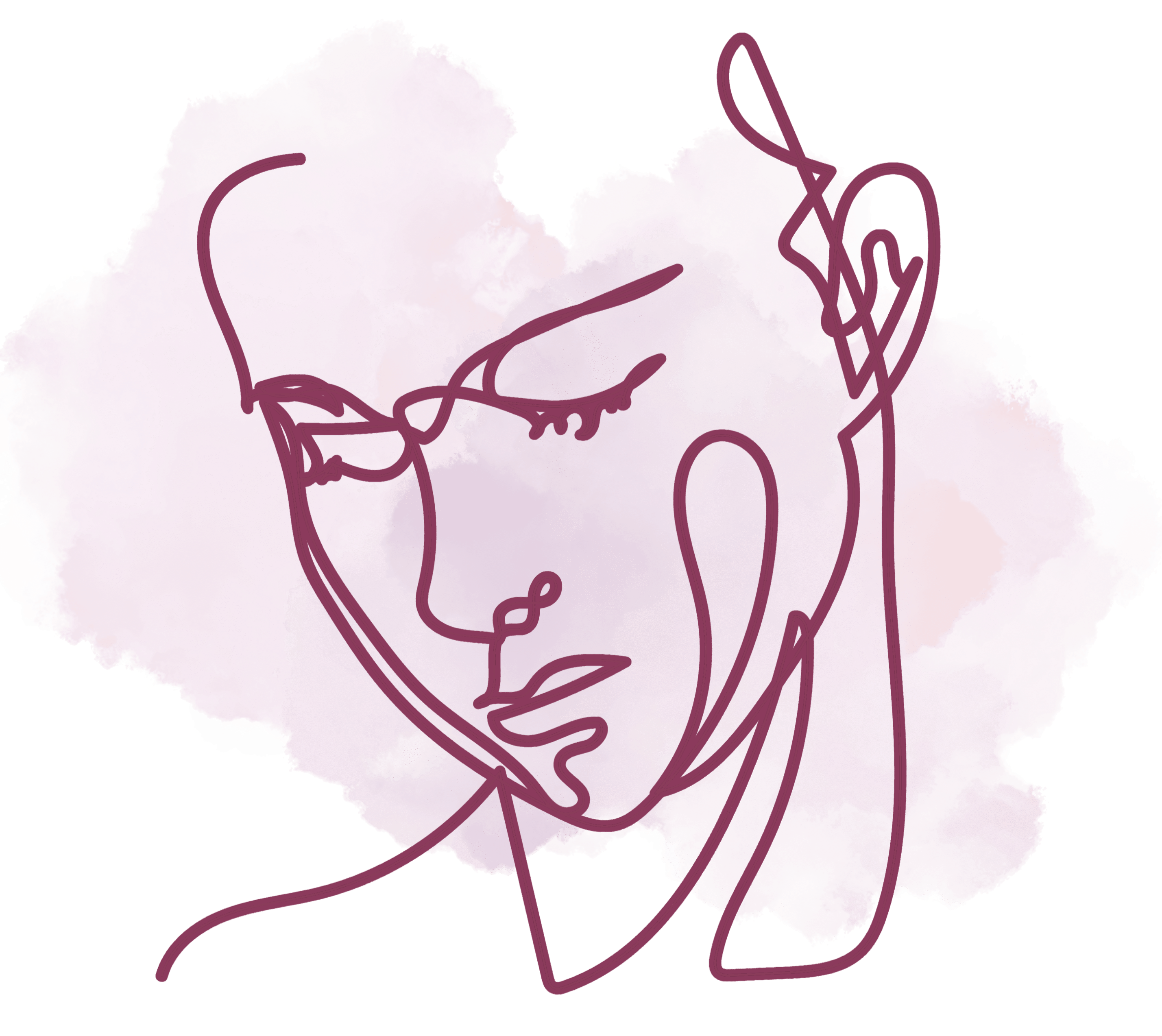 Body Line drawing of a woman's body
