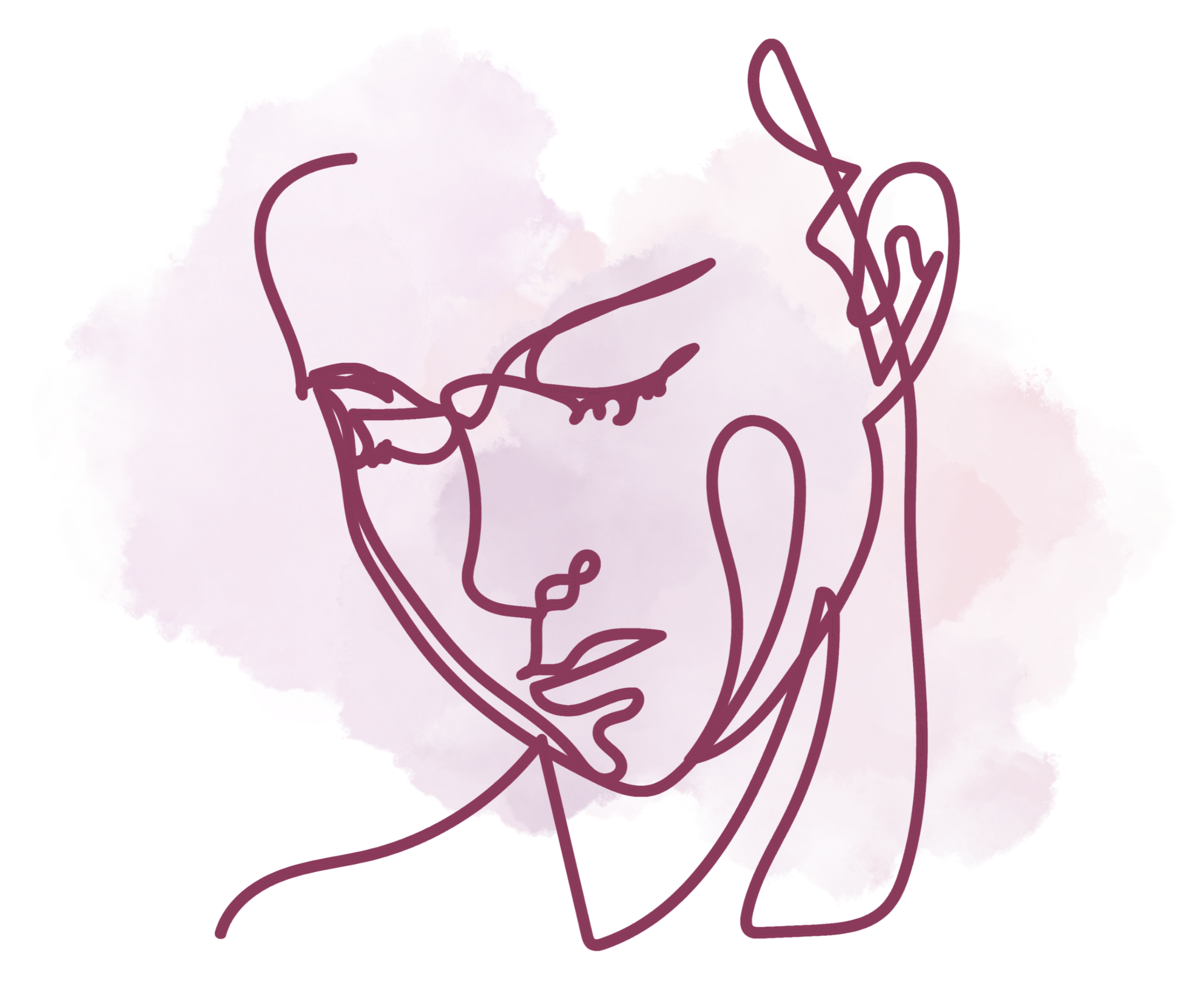 Body Line drawing of a woman's body