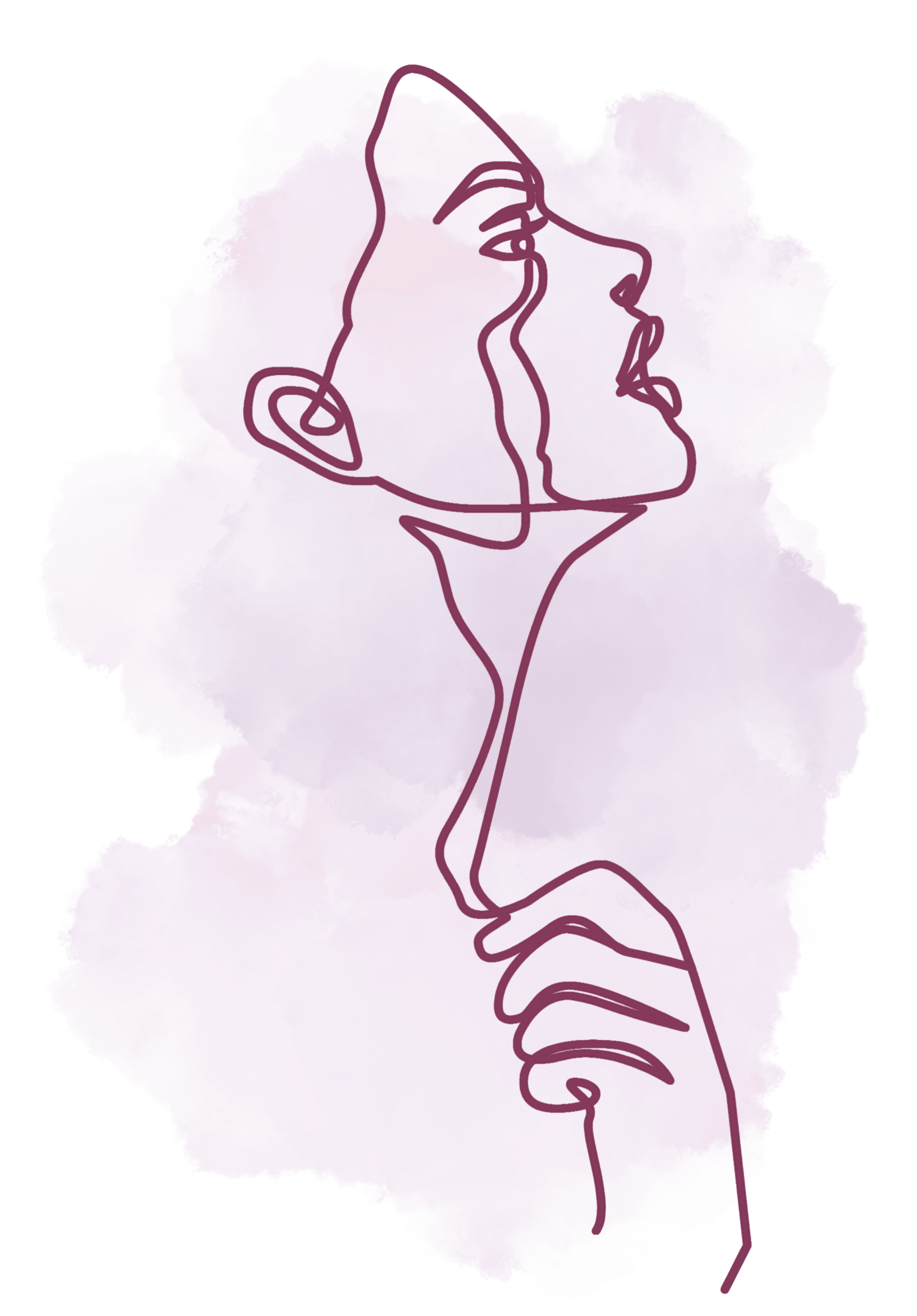 Body Line drawing of a woman's body