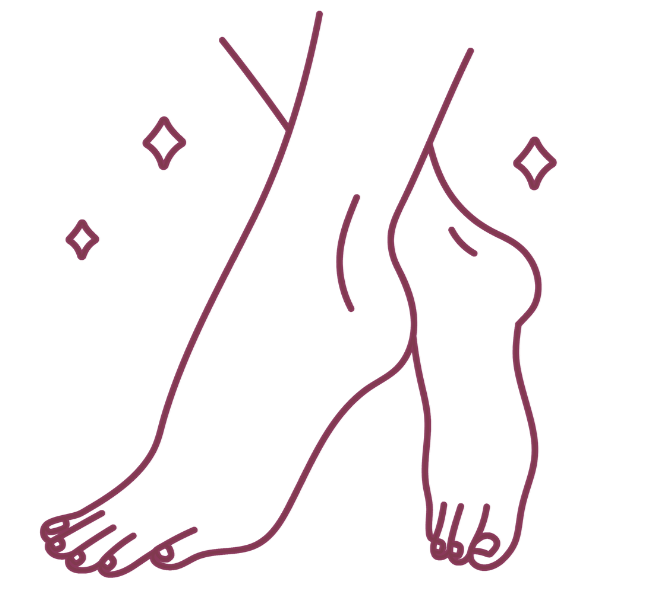 Limb Line drawing of a woman's feet