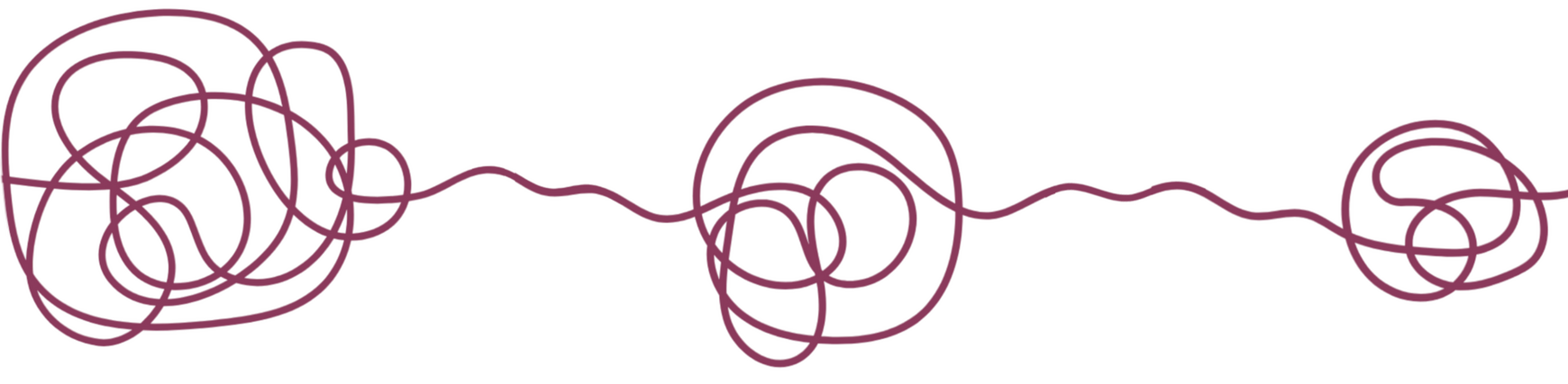 Squiggles Graphic of three squiggles, biggest to smallest