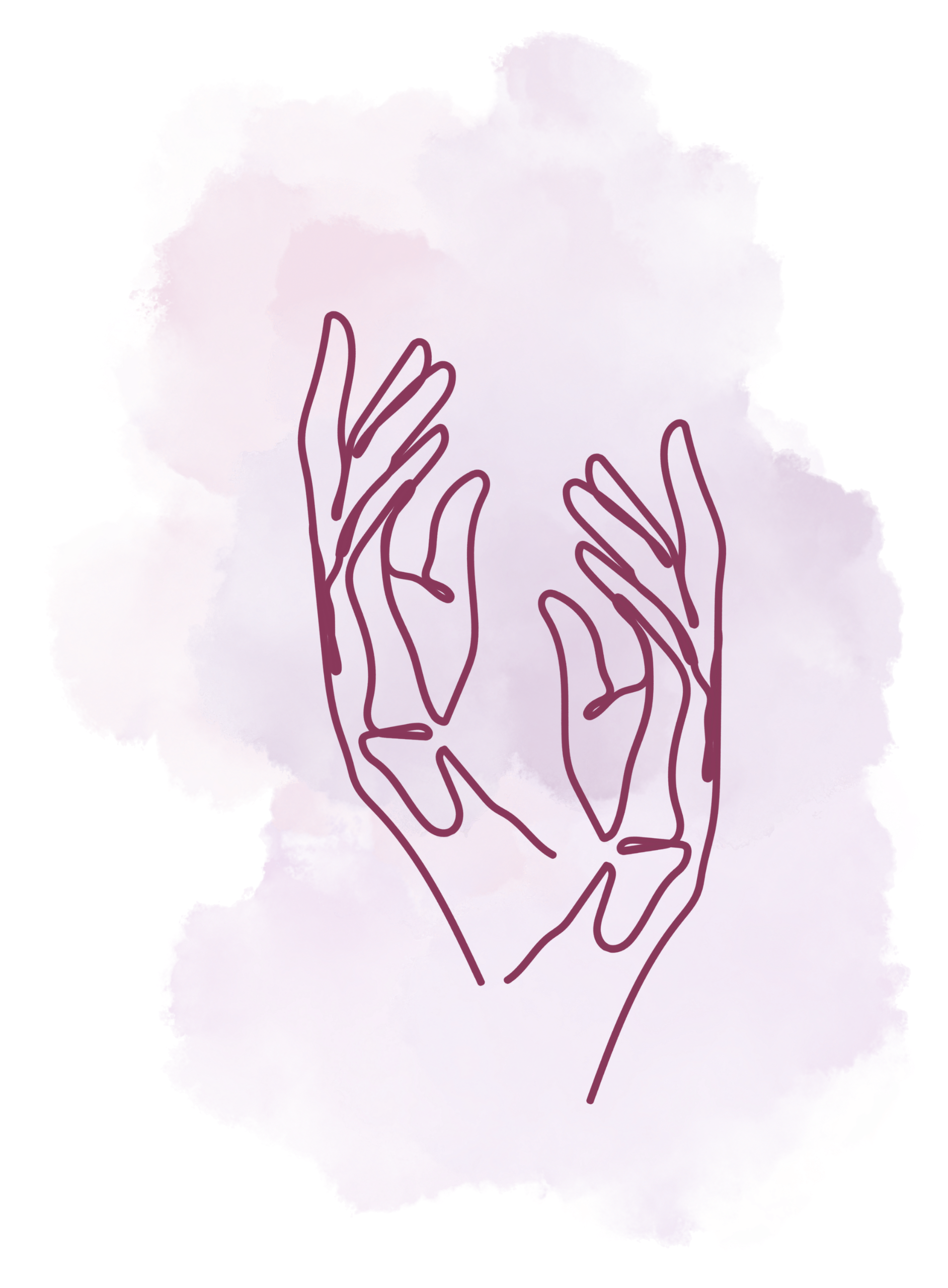 Line drawing of a woman's body